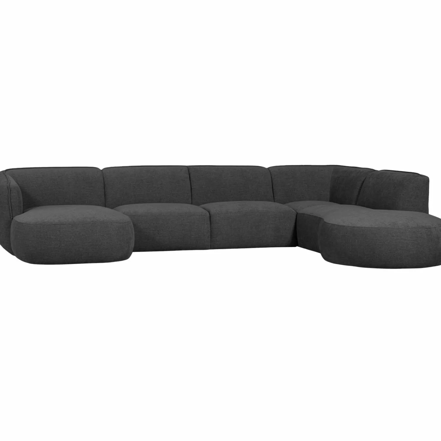 WOOOD Polly bank U-vorm rechts Grijs