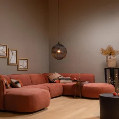 Online WOOOD Polly bank U-vorm rechts Roze