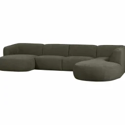 Discount WOOOD Polly bank U-vorm rechts Warm groen