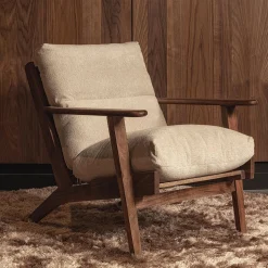 Hot WOOOD Praline vloerkleed nougat ø200 cm