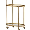 Sale WOOOD Push trolley metaal antique brass