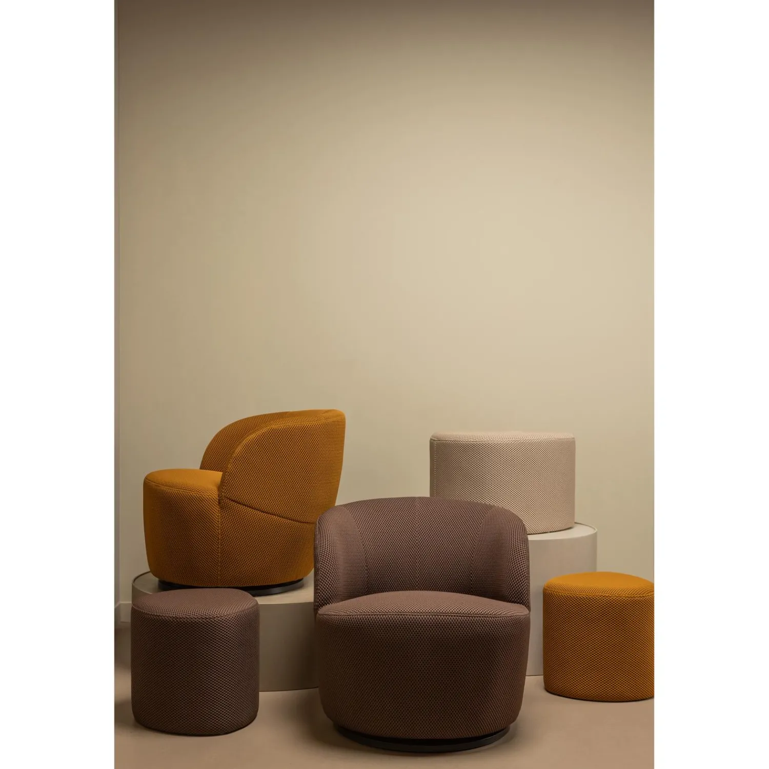 Online WOOOD Puuk poef mesh naturel 38x60x47 cm