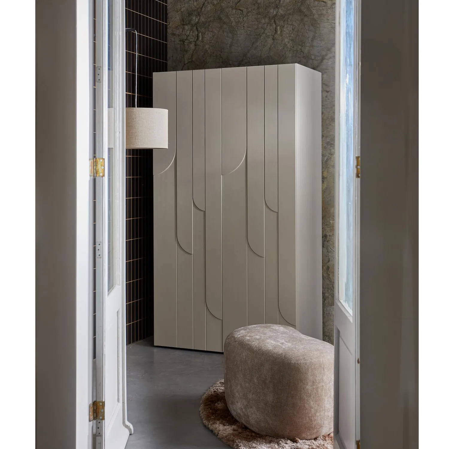 WOOOD Rain 2-deurs kledingkast grenen dust