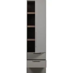 Discount WOOOD Rens 1-deurs legkast greep lang noten/pebble grey