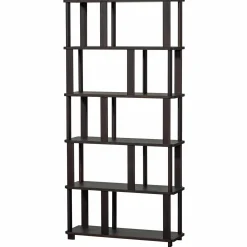 WOOOD Riss boekenkast eikenhout mystic brown 186x90 cm