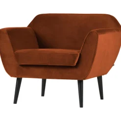Sale WOOOD Rocco fauteuil velvet Roest