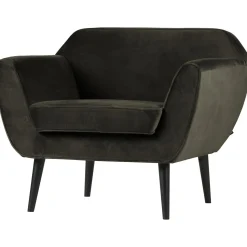 Outlet WOOOD Rocco fauteuil velvet Warm groen