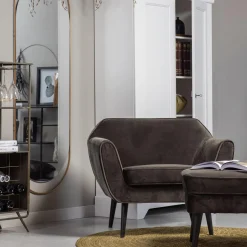 Outlet WOOOD Rocco fauteuil velvet Warm groen