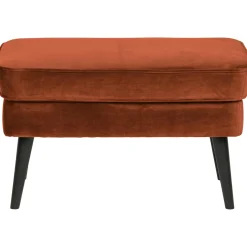 Clearance WOOOD Rocco hocker velvet Roest