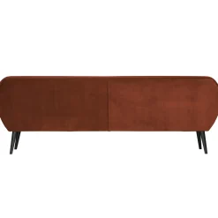 Outlet WOOOD Rocco xl bank 230 cm velvet Roest