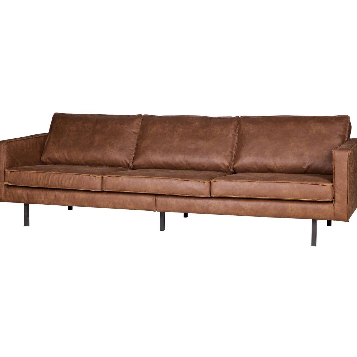 Outlet WOOOD Rodeo bank 3-zits ecoleer Cognac