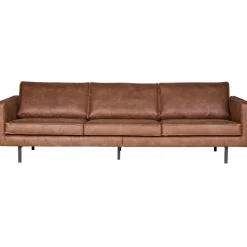 Outlet WOOOD Rodeo bank 3-zits ecoleer Cognac