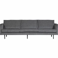 WOOOD Rodeo bank 3-zits streep zwart/grijs