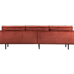 Hot WOOOD Rodeo bank 3-zits velvet kastanje Kastanjebruin