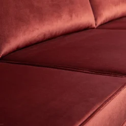 Hot WOOOD Rodeo bank 3-zits velvet kastanje Kastanjebruin