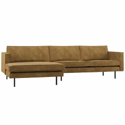 Discount WOOOD Rodeo chaise longue bank links ribstof Honinggeel