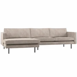 Best WOOOD Rodeo chaise longue bank links ribstof Donkerzand