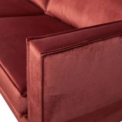 Clearance WOOOD Rodeo chaise longue links velvet kastanje Kastanjebruin