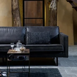 Best WOOOD Rodeo chaise longue links ecoleer Zwart