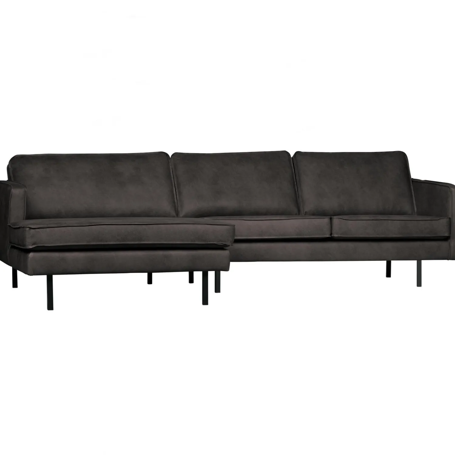 Best WOOOD Rodeo chaise longue links ecoleer Zwart
