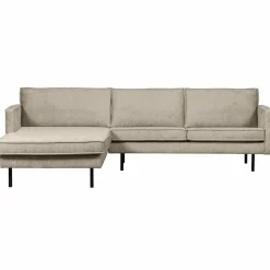 Clearance WOOOD Rodeo chaise longue links structure velvet Wheatfield