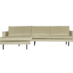 Best WOOOD Rodeo chaise longue links velvet Pistache