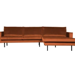 Clearance WOOOD Rodeo chaise longue rechts velvet Roest