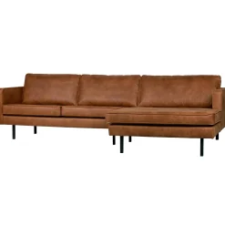 Best WOOOD Rodeo chaise longue rechts ecoleer Cognac