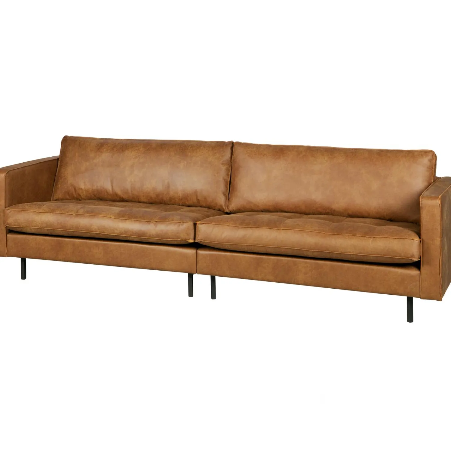 Outlet WOOOD Rodeo classic bank 3-zits ecoleer Cognac