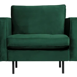 Best WOOOD Rodeo classic fauteuil velvet Bosgroen