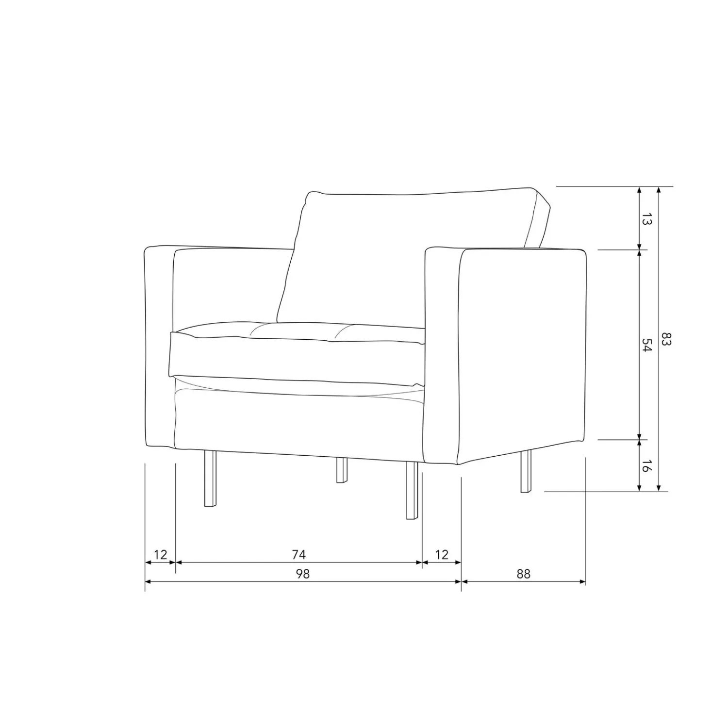 New WOOOD Rodeo classic fauteuil velvet Donkergroen