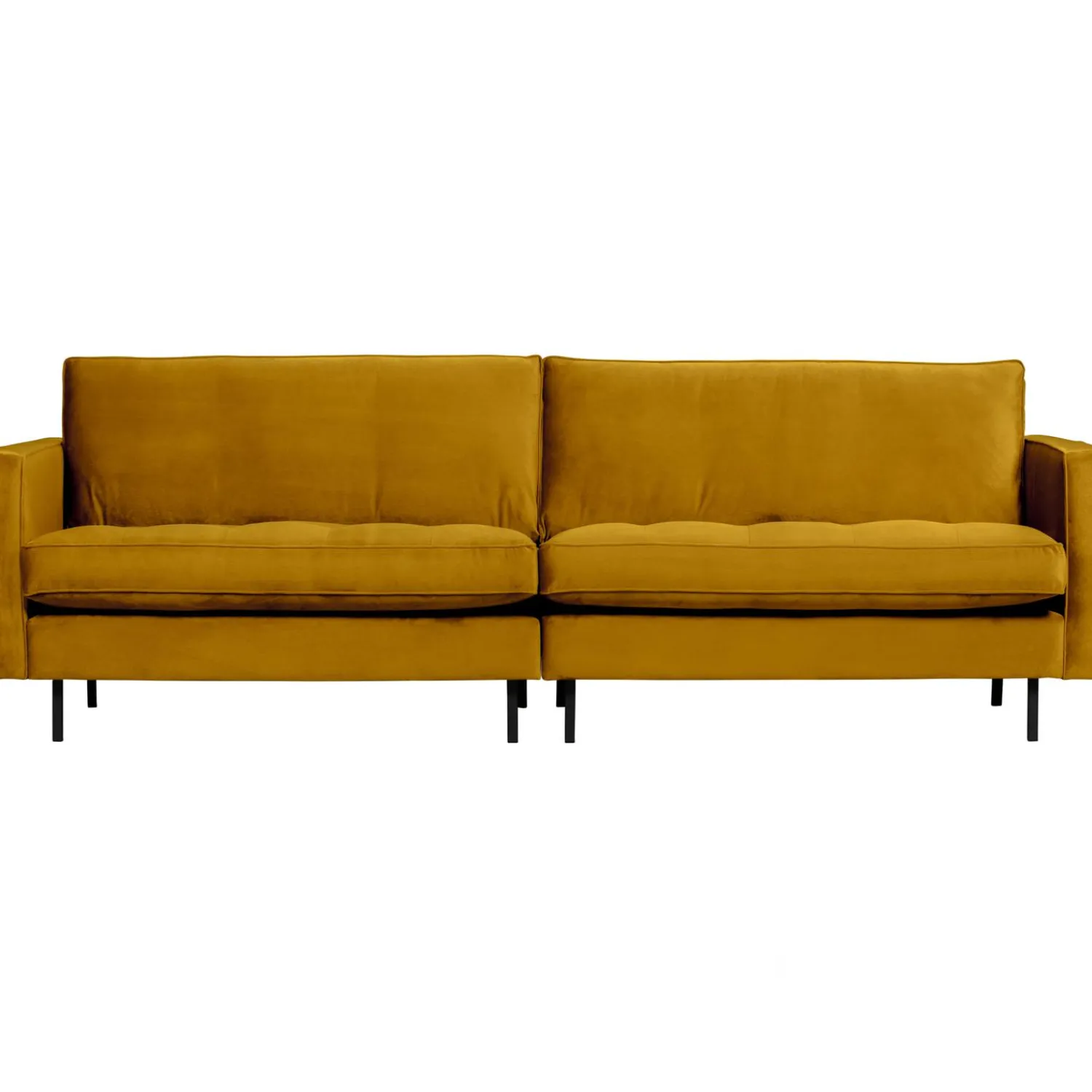 Clearance WOOOD Rodeo classic 3-zits bank velvet Oker