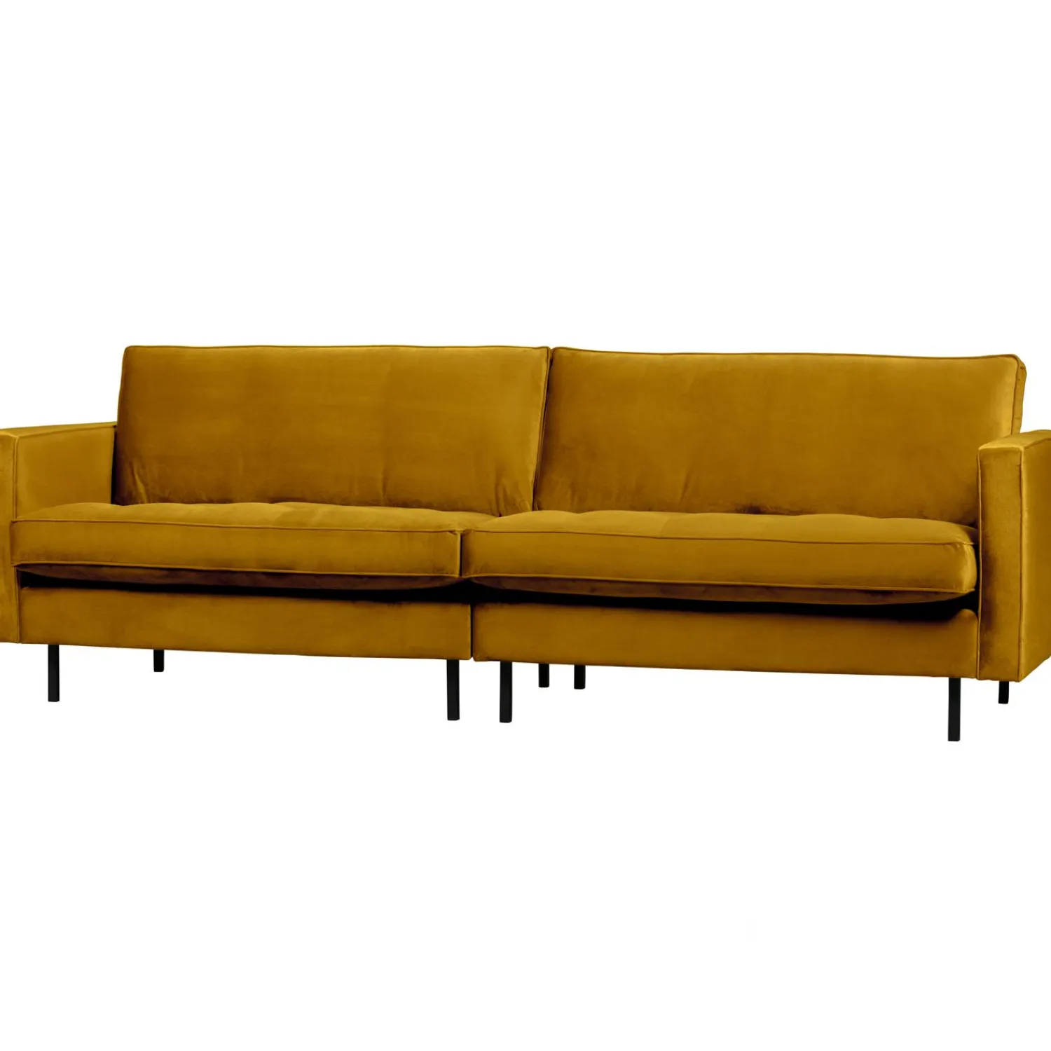 Clearance WOOOD Rodeo classic 3-zits bank velvet Oker