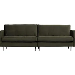 Discount WOOOD Rodeo classic 3-zits bank velvet Donkergroen