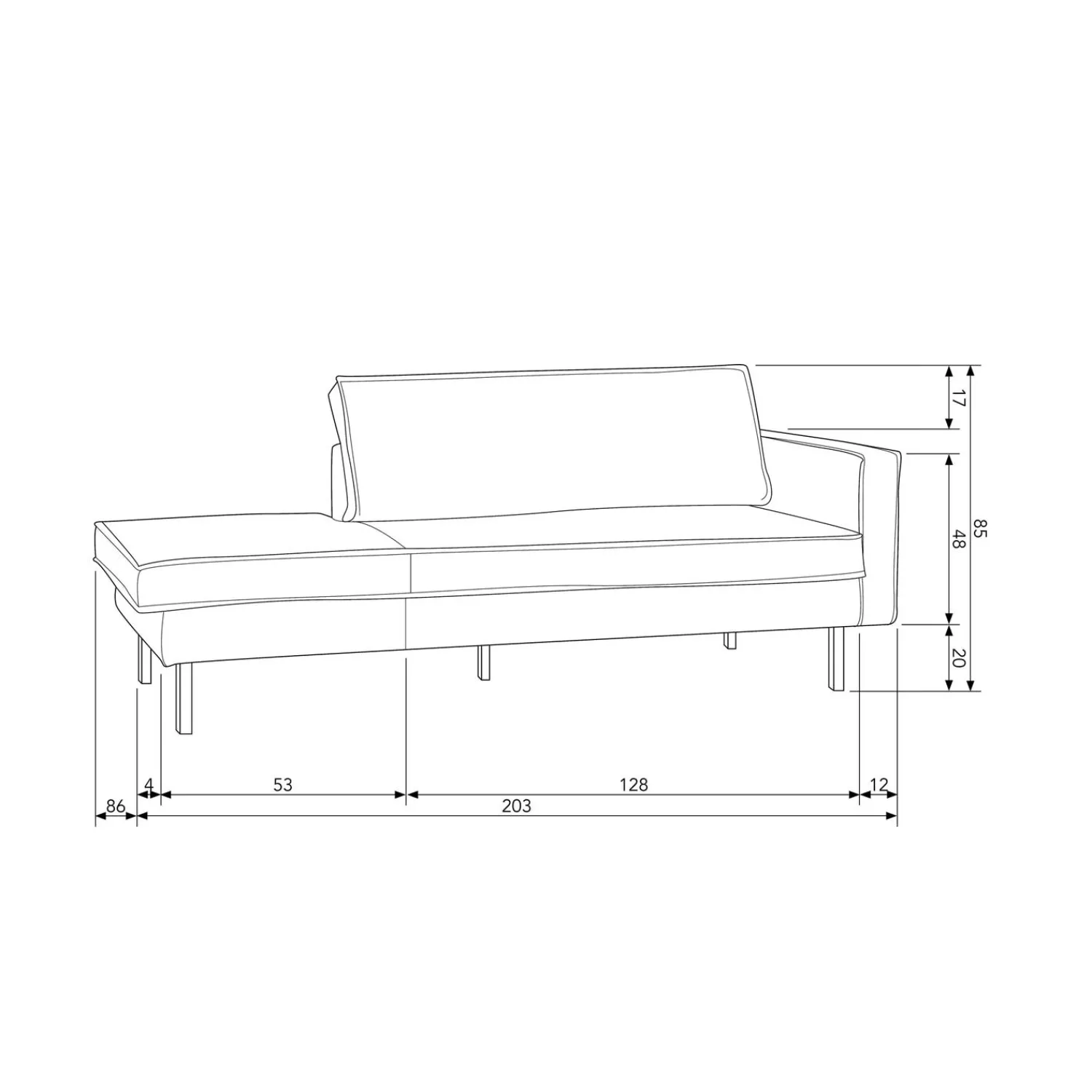 Best WOOOD Rodeo daybed rechts ecoleer Army