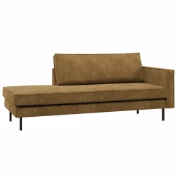 Online WOOOD Rodeo daybed rechts ribstof honinggeel