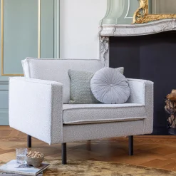 New WOOOD Rodeo fauteuil bouclé Naturel