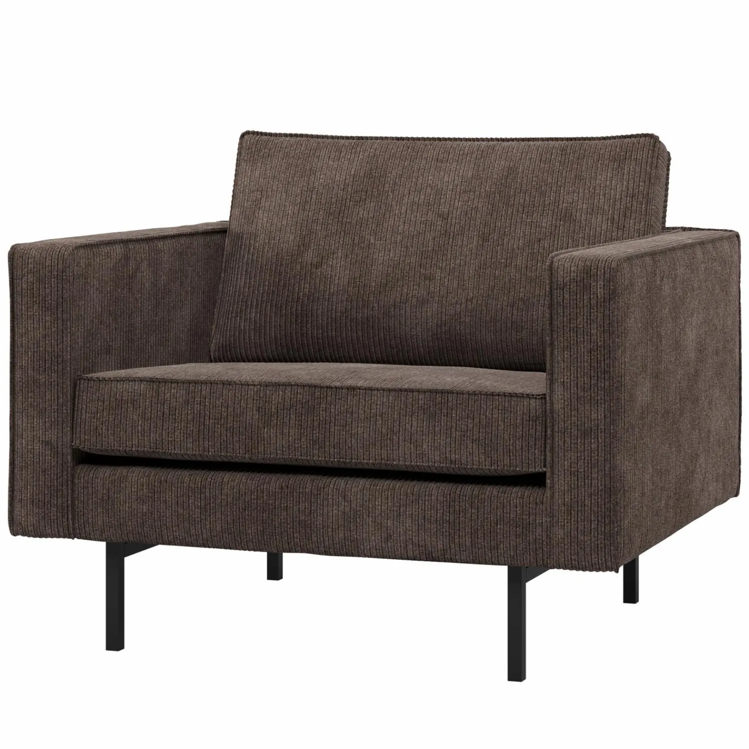 Discount WOOOD Rodeo fauteuil ribstof Bruin