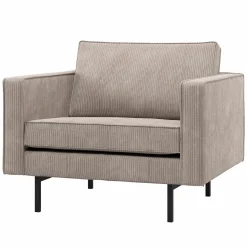 Sale WOOOD Rodeo fauteuil ribstof Donkerzand