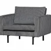 Online WOOOD Rodeo fauteuil streep zwart/grijs