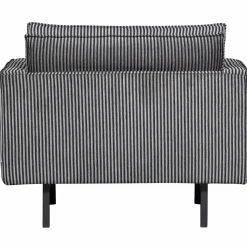 Online WOOOD Rodeo fauteuil streep zwart/grijs