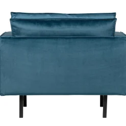 Outlet WOOOD Rodeo fauteuil velvet Blauw