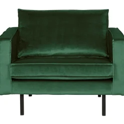 Best WOOOD Rodeo fauteuil velvet Bosgroen