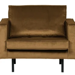 Sale WOOOD Rodeo fauteuil velvet Honinggeel