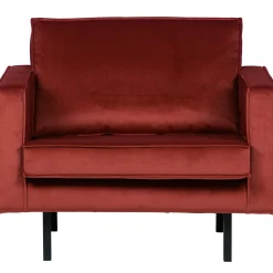 Clearance WOOOD Rodeo fauteuil velvet kastanje Kastanjebruin