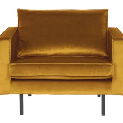 New WOOOD Rodeo fauteuil velvet Oker