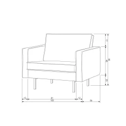 Outlet WOOOD Rodeo fauteuil velvet Pistache