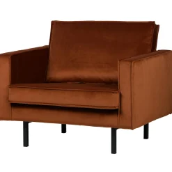 Outlet WOOOD Rodeo fauteuil velvet Roest