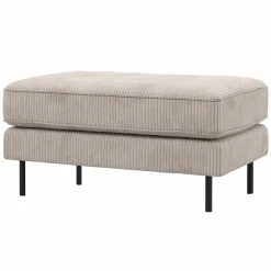 Clearance WOOOD Rodeo hocker op poten ribstof Ecru