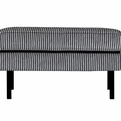 Clearance WOOOD Rodeo hocker op poten streep zwart/grijs